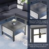 Cesicia 4-Piece Gray Patio Sofa Set With Canopy, Side Table, And Cushions for Backyard, Porch, Poolside - 4 of 4