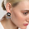 SOHI Women's Onyx Black The Malocchio Drop Earrings - 4 of 4