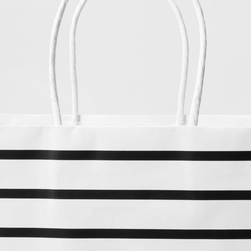 White Striped Small Gift Bag - Spritz&#8482;, 3 of 4