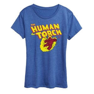 Women's - Marvel - Human Torch Logo Short Sleeve Graphic T-Shirt - 1 of 4