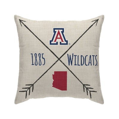 NCAA Arizona Wildcats Cross Arrow Decorative Throw Pillow