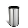 Nine Stars 13.2gal/50L Black Open Top Trash Can: Stainless Steel, Fingerprint-Resistant, Nonslip Base, Indoor Use - 2 of 4