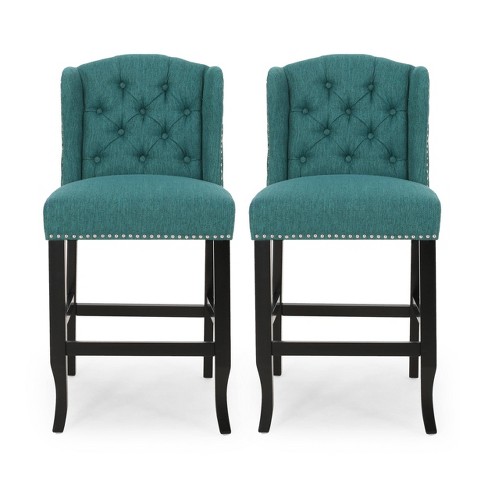 Teal bar stools discount set of 2