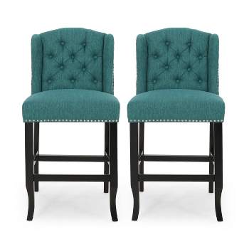 Set of 2 Foxcroft Wingback Counter Height Barstools - Christopher Knight Home