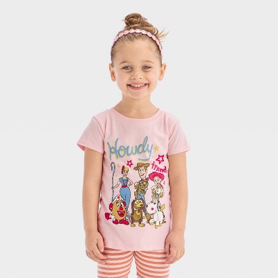 Toddler Girls' Disney Pixar Toy Story "Howdy Friend" T-Shirt - Pink