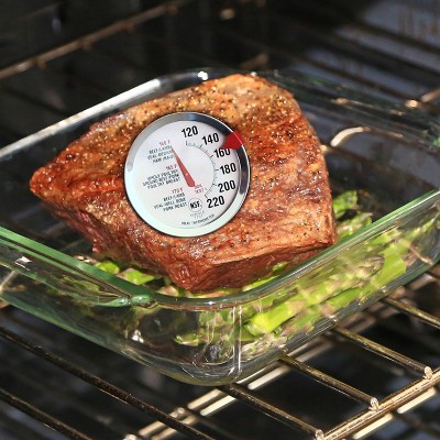 Stainless Steel Oven Safe Meat Thermometer with Large Dial