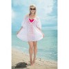 LA LEELA Women's Beachwear Summer Beach Dress Loose Swimming Bathing Suit Cover Ups for Women Large-X-Large White, Solid - 2 of 4