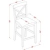 HomeStock X-Back Stools - Dark Wood Seat - Set of 2 - Kitchen Bar Dining Chair - 4 of 4