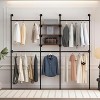 114" Garment Rack Wall Mounted Clothes Rack, 1000 lbs Industrial Pipe Clothing Racks, Heavy Duty Storage Wardrobe Closet Kit Walk in Closet Systems - 4 of 4