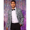 Lars Amadeus Men's Notched Lapel Slim Fit Vintage Animal Printed Blazer - 2 of 4