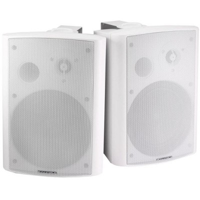 Monoprice 2-Way Active Wall Mount Speakers (Pair)  25W  White