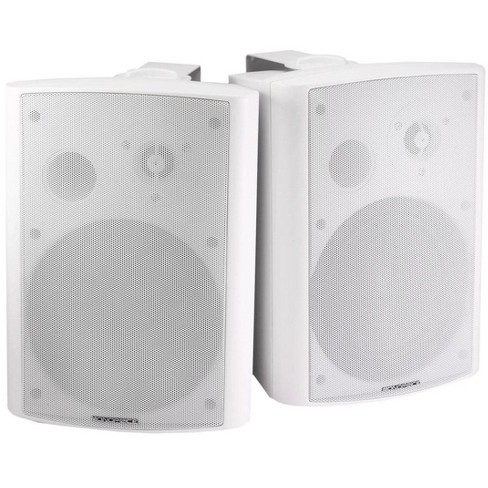 Monoprice 2-Way Active Wall Mount Speakers (Pair) 25W White