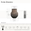 LuxenHome Round Ceramic Flower Vase, 13 Inch Tall Brown Terracotta Vases, Vintage Large Rustic Pottery for Living Room Decor Home Decor - 3 of 4