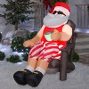 Gemmy Christmas Inflatable Santa in Outdoor Chair, 4.5 ft Tall, Multi - 2 of 4