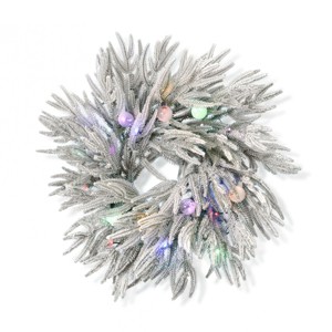 Christmas Frosted Acadia Wreath - 1 of 4
