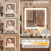 Vanity Desk with LED Lighted Mirror & Charging Station, 2 Drawers & 4 Open Shelves, Makeup Vanity Table for Girls Women - 4 of 4