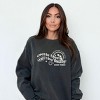 S.W.Smiley Create Freely Live Boldly - Women's Garment Dyed Graphic Sweatshirt - 2 of 4