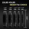 Coucheta 45 Lb Plates 2-Inch Bumper Plates Set,45 Pound Plates for Home Gym Rack, Bars, Bench,Rubber Weight Plate for Deadlift, Squat, Bench Press - 3 of 4