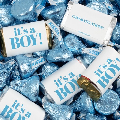 Its A Boy Baby Shower Favor Stickers - Sweet Baby Boy - 40 Labels, Blue