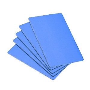 Unique Bargains Rectangle DIY Laser Printing Office Engraving Blank Metal Card 5 Pcs - 1 of 4