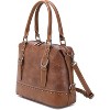 Top Handle Purse Hobo Shoulder Barrel Satchel Handbags for Women - 4 of 4