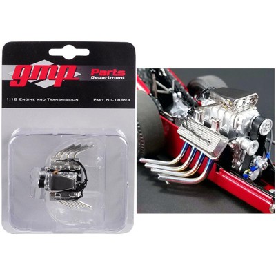 Engine and Transmission Pack Replica from "Tommy Ivo’s Barnstormer" Vintage Dragster 1/18 Model by GMP