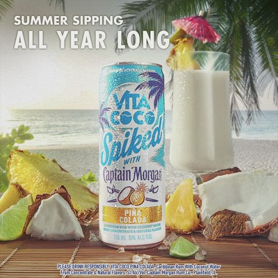 Vita Coco Spiked with Captain Morgan Pina Colada - 4pk/355ml