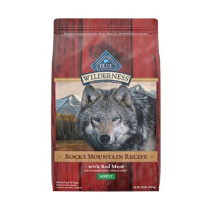 Blue Buffalo Wilderness Rocky Mountain Recipe High Protein Natural Adult Dry Dog Food Red Meat with Grain - 24lbs - 1 of 4