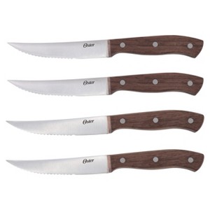 Oster Whitmore 4 Piece Stainless Steel Steak Knife Set with Mango Wood Handles - 1 of 4