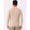 INSPIRE CHIC Men's Solid Color Quarter Zip Knitted Mock Neck Polo Sweater - 3 of 4