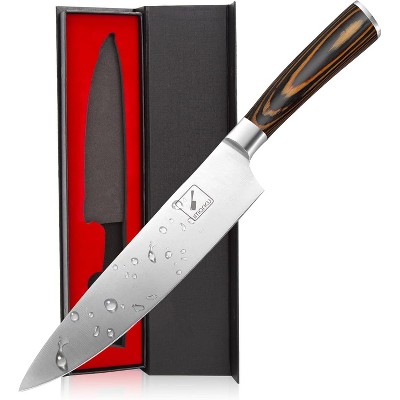imarku Chef Knife - Pro Kitchen Knife 8 Inch Chef's Knives Japanese SUS440A Stainless Steel Sharp Paring Knife with Ergonomic Handle, Orange