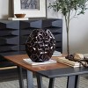 CosmoLiving by Cosmopolitan Aluminum Geometric Faceted Vase Black: Modern Oval Amphora, Tabletop Decor - 2 of 4