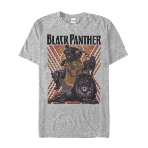 Men's Marvel Black Panther Geometric Jungle Cats T-Shirt - 1 of 4