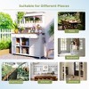 Garden Potting Table and Storage Hutch: 65.7" H, 3 Shelves, 6 Drawers, 2 Cabinets, Side Hooks - 4 of 4
