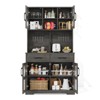 Gymojoy Kitchen Pantry Cabinet with Wine Glass Holder Microwave Stand Shelves for Dinning Room - 3 of 4