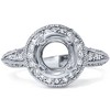 Pompeii3 1/3ct Diamond Engagement Ring Setting Vintage 14K Ring - 2 of 4