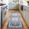 Machine Washable Area Rug Non Slip Rug Vintage Distressed Low Pile Foldable Rugs Ultra-Soft Stain Resistant Carpet for Bedroom Living Room - 3 of 4