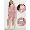 INSPIRE CHIC Women's Outfits Plaid Tweed Short Blazer and Skirt Suit Set 2 Pieces - 2 of 4