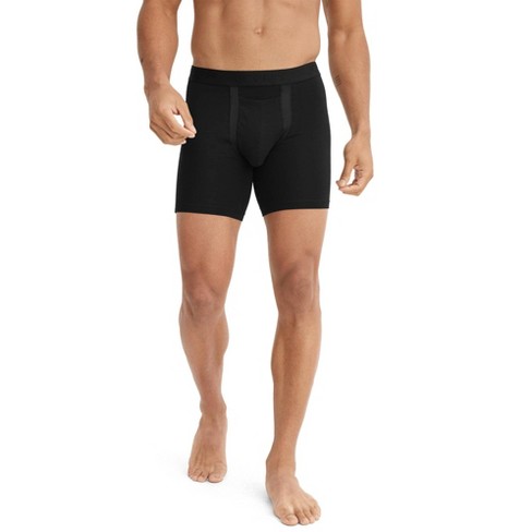 Jockey Men's Chafe Proof Pouch Cotton Stretch H-fly 6 Boxer Br M Black :  Target