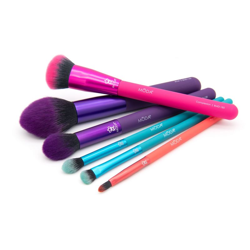 MODA Brush Complete 6pc Face Makeup Brush Set, 3 of 9