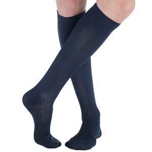 Absolute Support Unisex Opaque 15–20mmHg Moderate Graduated Compression Socks, Knee High – Circulation, Travel, A1010 - 1 of 4