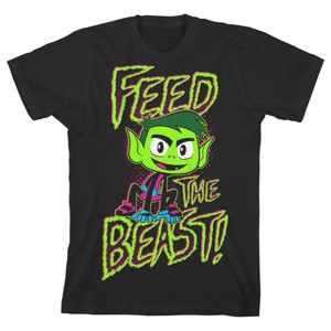 Teen Titans Go Feed the Beast Black T-shirt Toddler Boy to Youth Boy - 1 of 3