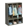 ECR4Kids Streamline 3-Section Toddler Coat Locker with Bench - 3 of 4