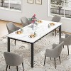Coucheta 71/79" Industrial Dining Table for 6-8 - Rustic Wood & Metal Frame, Multi-Use, Scratch-Resistant - 2 of 4