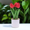 Unique Bargains Artificial Plants Tulip Plastic 3.15"x3.15"x9.84" 1 Pcs - 2 of 4