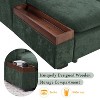 L-Shaped Sectional Sofa Chenille Upholstered Sofa Couch with Wooden Storage Compartment, Black/Brown/Gray/Green-ModernLuxe - 3 of 4