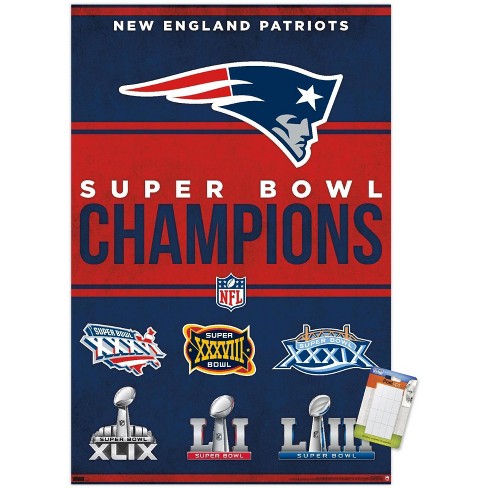 New England Patriots Super Bowl Poster