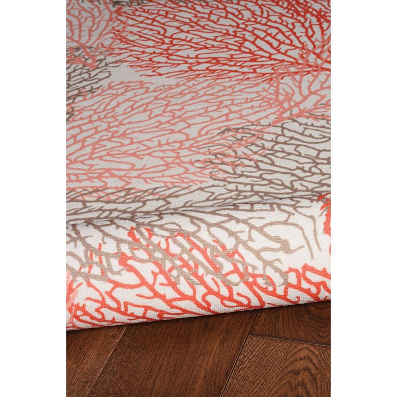 Washable Haylee Rug Ivory/Coral - Linon, 5 of 8