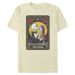 Men's The Nightmare Before Christmas The Lovers Tarot Card T-Shirt - 1 of 4