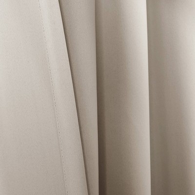 Wheat Polyester Blackout Back Tab Rod Pocket Curtains
